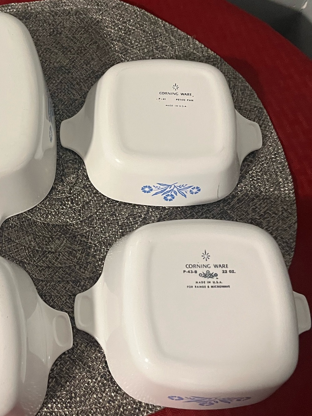 🩷 Antique/Vintage Corningware Bakeware Set - Design Blue Cornflower - Picture 5 of 12